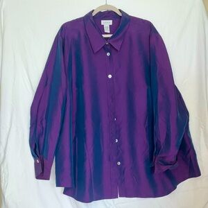 Avenue 30/33 purple silk shirt.